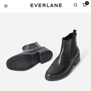 New Everlane leather modern Chelsea boots black size 5.5 women has 1.5”heel.